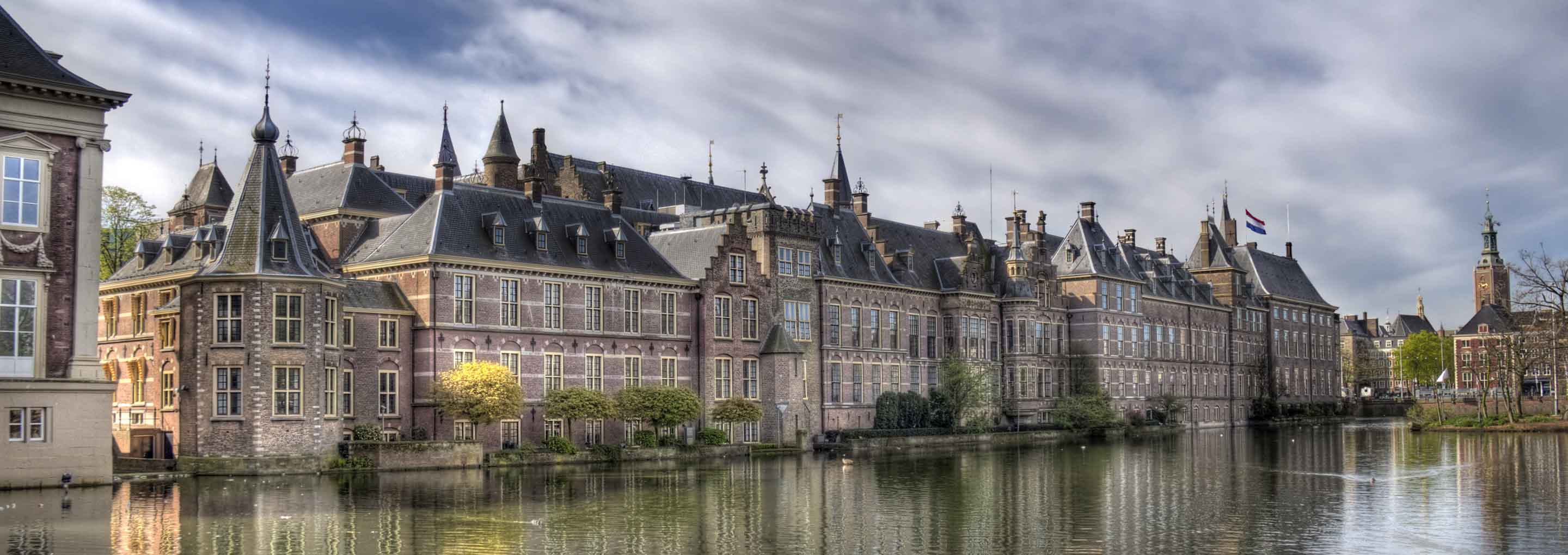 View across Binnenhof Vijver in The Hague.