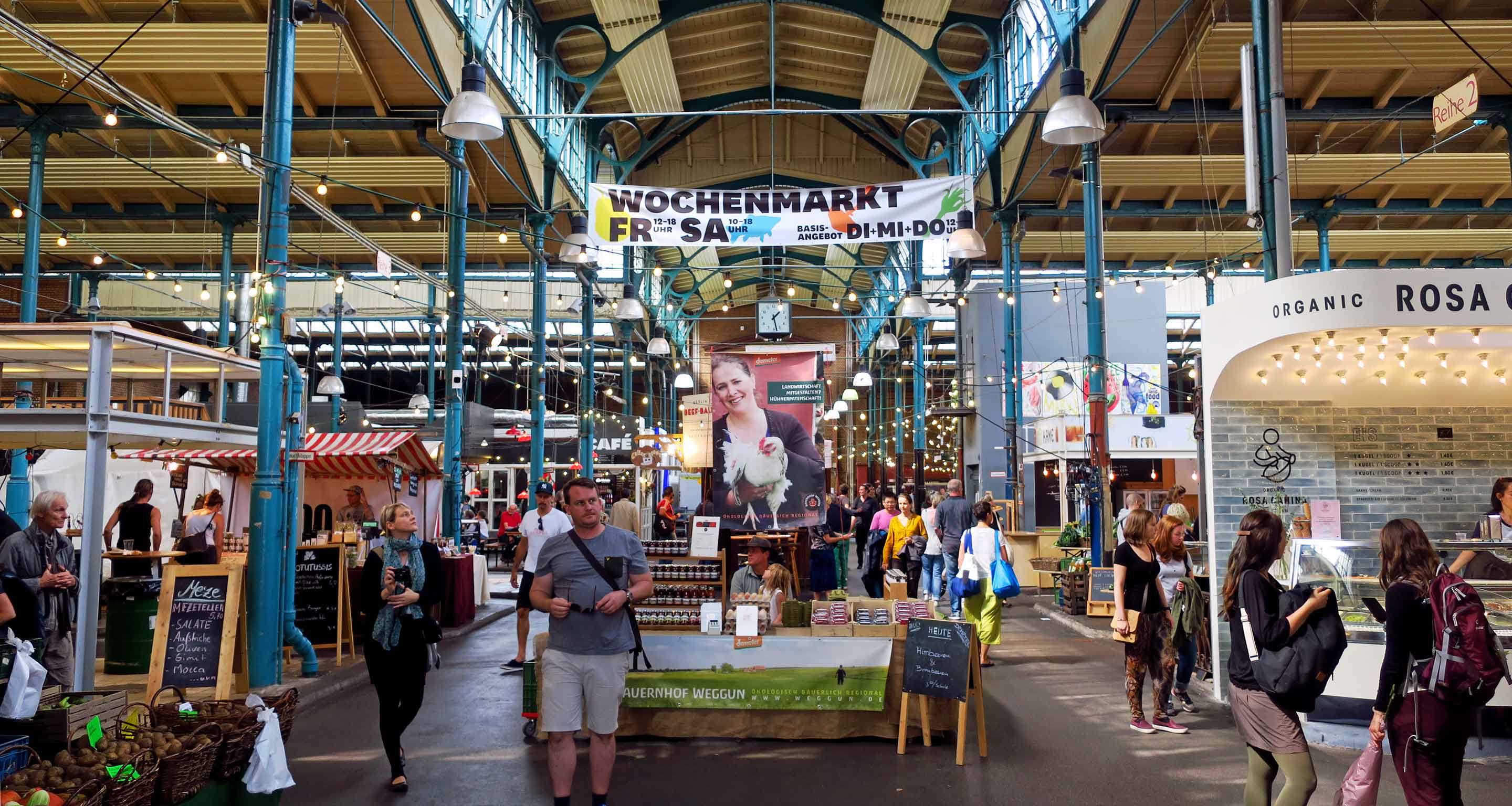 Inside Markthalle Neun in Berlin.